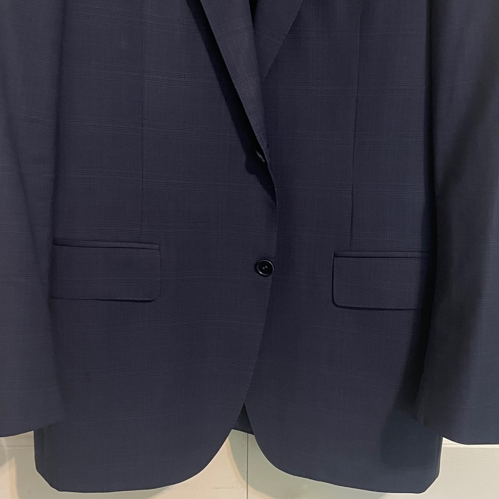 $1800 Canali Blue Checked Sport Coat/ Blazer - 40 - Picture 7 of 15